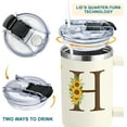 thumbnail image 2 of Personalized Sunflower Monogram Cup for Women, Mom, Wife, Boss Lady, Coworkers-Custom 40oz Tumbler with Handle- Unique Birthday, Christmas, Boss Day Gift for Her, 2 of 7