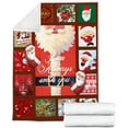 thumbnail image 2 of Christmas I''m with You Santa Claus Christmas Blanket,Red Throw Blanket for Couch,Weighted Soft Fleece Blanket,Christmas Decorations Teen (60"X50"), 2 of 6