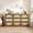Walnut, variant on UZUGUL 8-Drawer Walnut Rattan Dresser, Boho Retro Chest of Drawers, Arc Shape Gold Handles, for Living Room Hallway