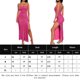 thumbnail image 2 of Vestido De Tirantes Finos Vestido de tirantes con lentejuelas para mujer, sin espalda, ajustado, con abertura lateral, cuello redondo, traje de vacaciones Cgtredaw Rosa Roja M para Mujer, 2 of 7