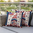 thumbnail image 4 of U.S. Flag Dwarf Pillow Covers 2 Pack Vintage Star Heart Red Striped Independence Day Pillowcase Waterproof Outdoor Throw Pillow Cover for Patio Garden Square Cushion 24”x24”, 4 of 9