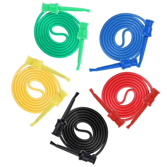 Unatoiry 5pcs/set Test Hook Cable Wide Applications For Distinguishing Different 1Set