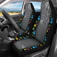 thumbnail image 3 of Pzuqiu Car Seat Covers Full Set Anti-Slip Light Front and Rear Seat Cover Set Polyester Fashion Washable, Fit for SUV Van Cars, Paw prints, 3 of 10