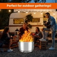 thumbnail image 3 of Garvee Fire Pits for Garden, 42 Inch Smokeless Fire Pit, 304 Stainless Steel Wood Burning Fireplaces with Removable Ash Pan & Stand, Portable Safe Burning Firepit ,Ideal for Outside Patio Camping, 3 of 7