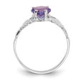 thumbnail image 2 of 14K White Gold Ring Band Themed (06) June Synthetic Birthstone, Size 5, 2 of 5