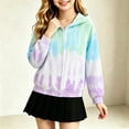 thumbnail image 4 of Girls Boys Zip Up Hoodies Sweatshirt Casual Full Zip Up Printed Long Sleeve Warm Uniform Jacket Fall Winter Fashion Coat with Pockets Light Blue 7-8 Years, 4 of 6