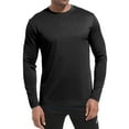 thumbnail image 6 of ZCFZJW Muscle Fit T-Shirts for Men Casual Stretchy Long Sleeve Basic Crewneck Pullover Tops Trendy Slim Fit Breathable Athletic Tees Shirt Black S, 6 of 6