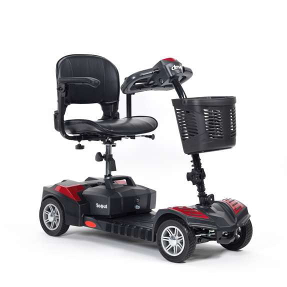 Drive Trottinette de Voyage Compacte Medical Scout, Trottinette de Mobilité à 4 Roues