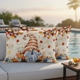 thumbnail image 2 of Outdoor Pillow Covers 20x12 Set of 2, Gnomes Pumpkin Fall Waterproof Patio Throw Pillow Covers for Couch Sofa Chair, Thanksgiving Branches Maple Leaves Decorative Pillowcases for Throw Pillows, 2 of 9