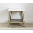 thumbnail image 4 of Steve Silver Vida Indoor 31.5"H Square Mid-Century Genuine Marble End Table with Storage, White, 4 of 5