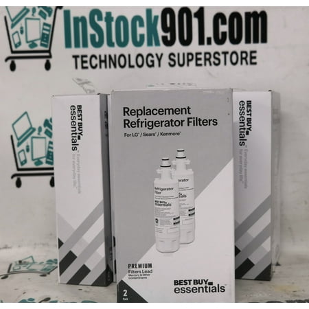 Best Buy essentials™ - NSF 42/53 Water Filter Replacement for Select LG and Sears/Kenmore Refrigerators  (2-Pack) - White