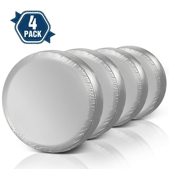 Toytexx 4-Pack Waterproof Tire Covers Set of 4 RV Car Wheel Covers Waterproof Oxford Cotton Tire Protectors, Fits 27'' to 29'' Tire Diameters