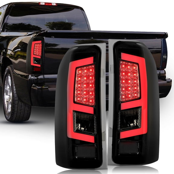 ECOTRIC Tail Light Taillight Brake Lamp LED Pair Compatible with 2007-2013 Chevrolet Silverado 1500 & 2007-2014 2500 HD / 3500 HD Replacement for GM2801207 GM2800207