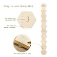 thumbnail image 4 of Wooden Height Growth Chart for Kids, Wooden Ruler Kids Height Wall Chart for Boys & Girls, Free Measurement Milestone Stickers, Nursery Hanging Wall Decor for Kids Room - Hexagon, 4 of 6
