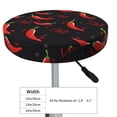 thumbnail image 4 of Lsque Red Hot Chili Pattern Round Bar chair cushion covers Velvet Fabric Premium Comfort Protects from Scratches and Stains for 14-17 Inch Chair-14 inch, 4 of 7