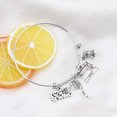 thumbnail image 4 of Pendant Bangle Stainless Steel Adjustable Lightweight Sewing Bangle Hand Jewelry, 4 of 10