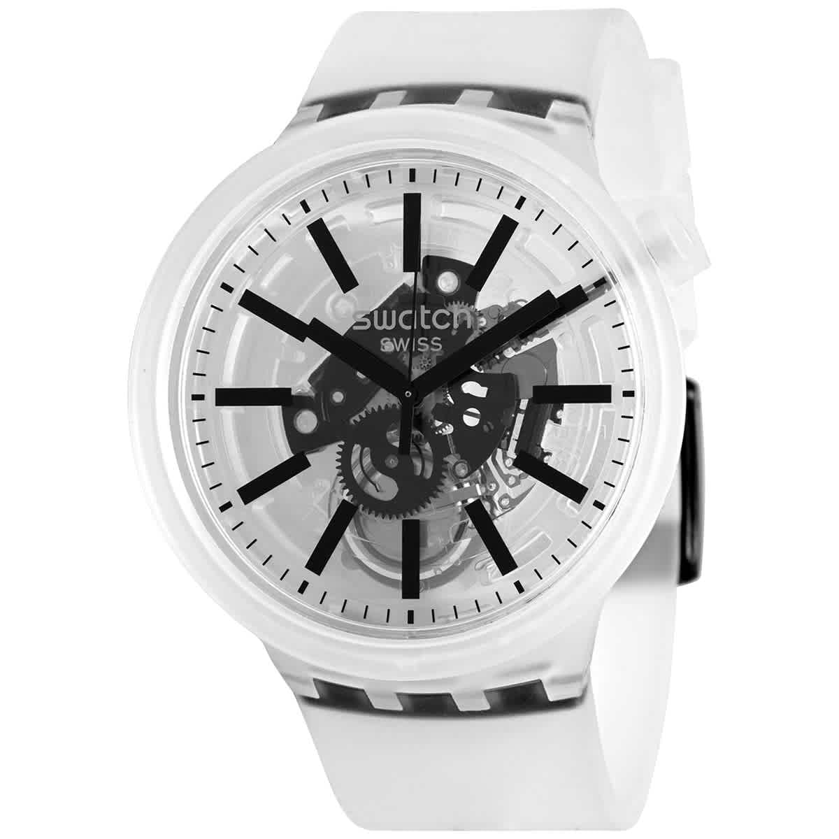 Swatch Black-In-Jelly Quartz White Skeleton Dial Egypt Ubuy