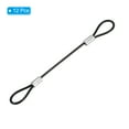 thumbnail image 3 of Uxcell 0.3ft Cable de Seguridad 12 Paquetes Cuerda de Alambre de Acero Inoxidable 0.08" Negro, 3 of 6