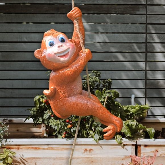 Columpio colgante estatua de Animal adorno al aire libre para accesorios de patio amplia aplicación impermeable regalo de inauguración decorativo pint , monkey Mono