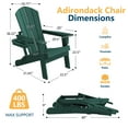 thumbnail image 5 of FOOWIN Folding HDPE Adirondack Chairs Set of 4, Green, 5 of 7