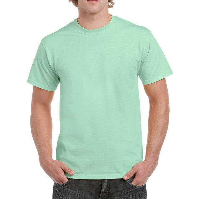 Gildan T-Shirt Ultra Coton pour Hommes, Vert Menthe, Grand