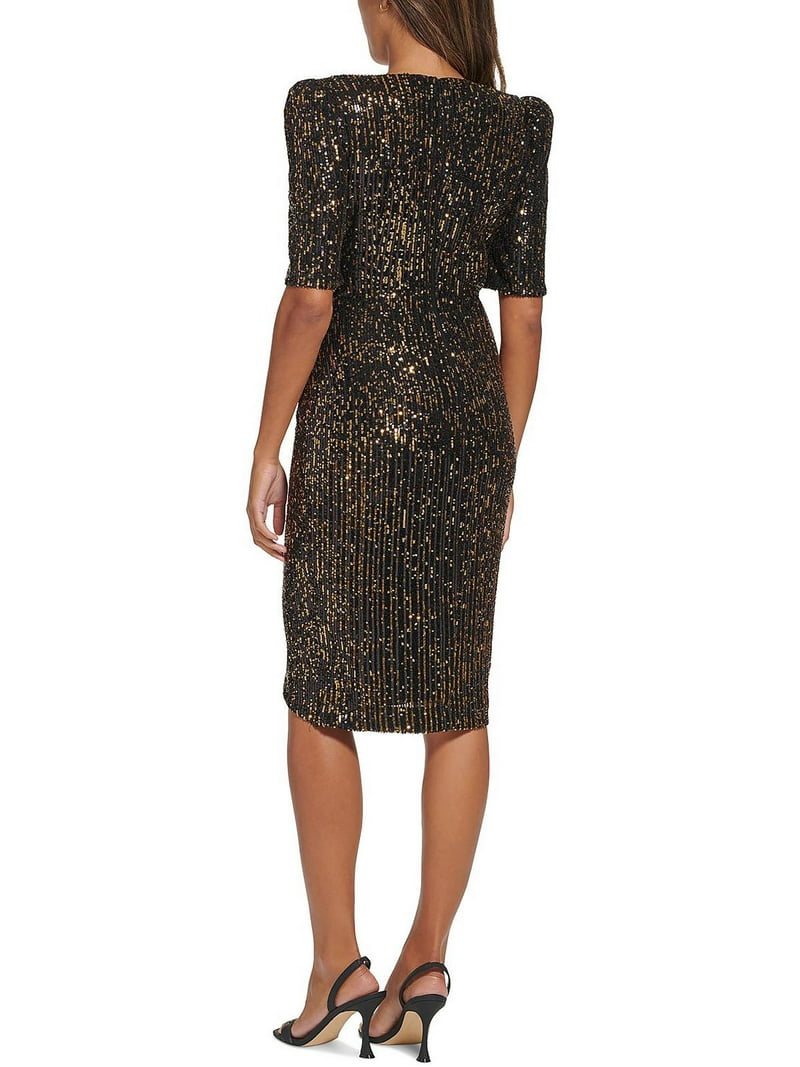 Calvin Klein Womens Sequined V-Neck Cocktail and Party Dress - Walmart.com