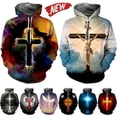 thumbnail image 2 of Sudadera con capucha con estampado 3D de la cruz de Jesús cristiana para hombre y mujer, sudadera con capucha de moda Harajuku y2k, sudadera con capucha para hombre, 2 of 5