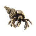 thumbnail image 2 of Figura de cangrejo de latón, pequeña escultura de animal coleccionable, regalo creativo para amantes del té, adorno en miniatura para decoración del, 2 of 9