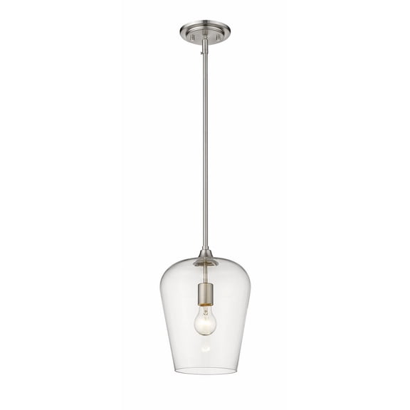 1 Light Pendant Frame Finish Brushed Nickel