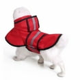 thumbnail image 3 of Dog Reflective Raincoat with Hood Harness Hole, Waterproof Slicker Poncho for Small Medium Dogs and Puppies, 4XL , Red, 3 of 6