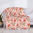 thumbnail image 3 of Uemuo Floral Mugs And Strawberries Printed Throw Blanket for Couch, Fluffy Fuzzy Blankets for Bed, Sofa, Cozy Flannel Faux Fur Blanket-40"x30", 3 of 6