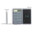 thumbnail image 2 of Calculatrice avec Tablette d'Écriture 6 Pouces Portable Pliable Intelligente Effaçable LCD Graphiques Pad d'Écriture Rechargeable Pile Calculatrices de Bureau Affichage 12 Chiffres, 2 of 9
