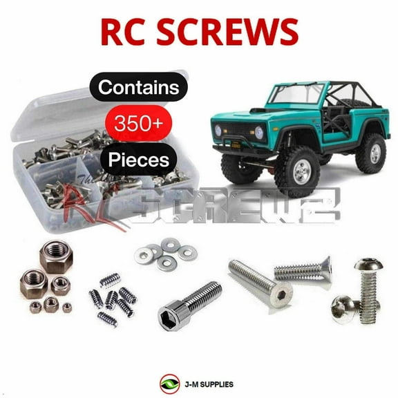 RCScrewZ Stainless Screw Kit axi039 for Axial SCX10 III Ford Bronco 1/10 4x4 (#AXI03014T1/T2) | SET