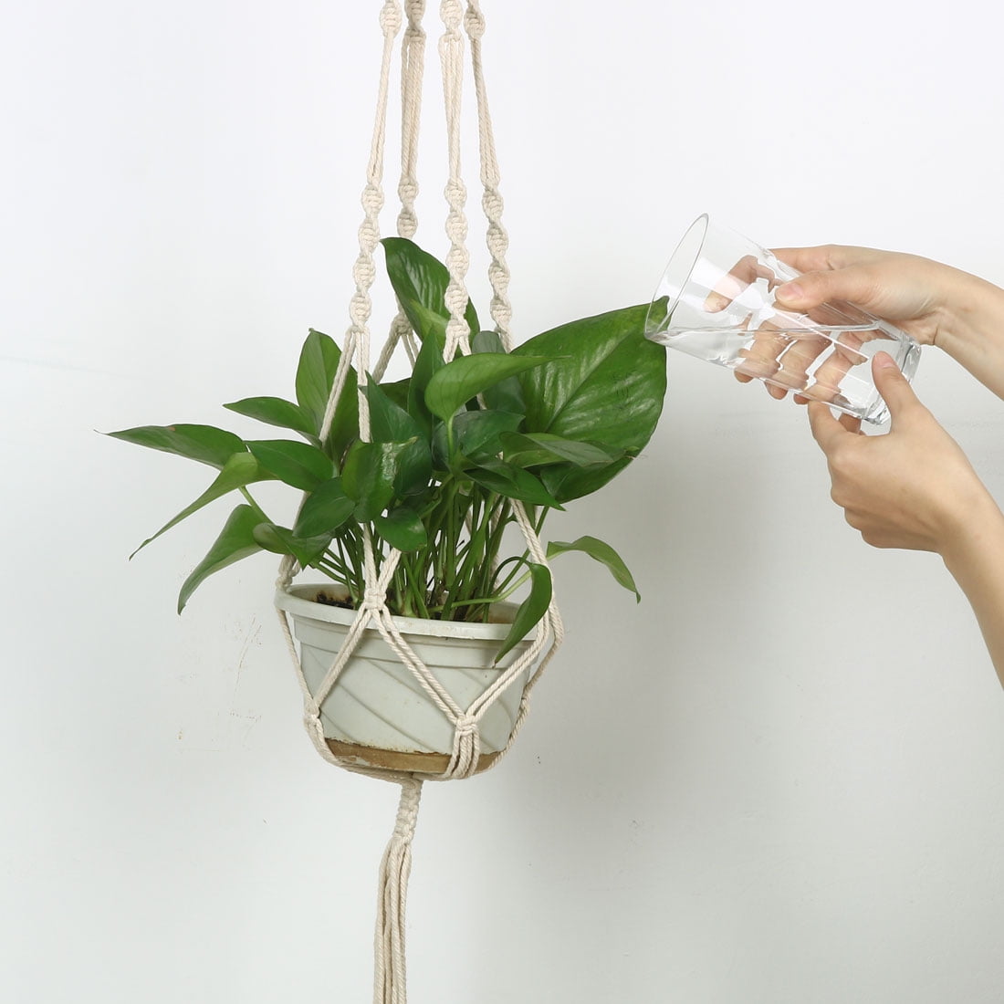 Plant Hanger Flower Pot Holder DIY Hanging Rope Beige 39.4 Inch