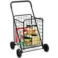 thumbnail image 3 of Barara King Grocery Shopping Cart, Utility Cart, Trolley Cart, Portable Folding Shopping Cart Utility for Grocery Laundry-Black, 3 of 9