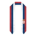 thumbnail image 7 of Graduation Sash Serbia Flag scarf Shawl Stole Sapphire Blue with Star Stripe Bachelor Gown Accessory Ribbon 180*14cm, 7 of 7