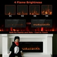 thumbnail image 3 of 50" Insert Wall Mounted Electric Fireplace Mantel Features a Touch Screen, Timer, Adjustable Flame Color, 700W / 1400W, 3 of 8