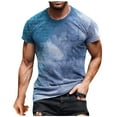 thumbnail image 2 of Aqestyerly T-Shirt Décontracté d'Été pour Hommes à Manches Courtes Imprimé 3D Col Rond, 2 of 6