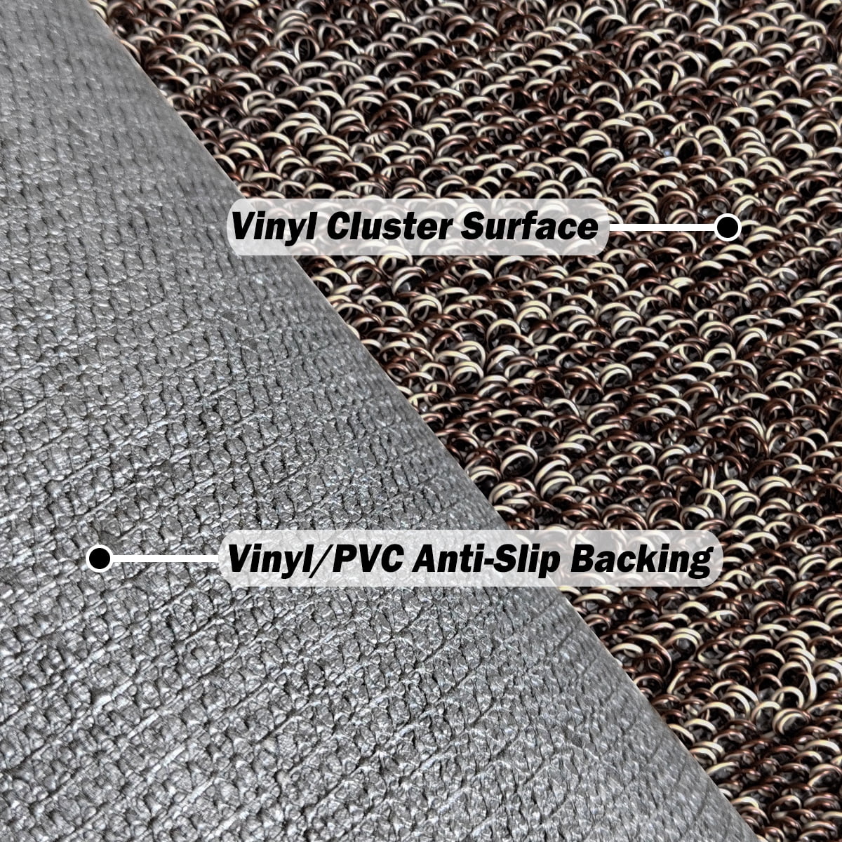 Artnice 17"x29" Front Door Mat Indoor Outdoor Entrance, Non Slip Rubber Backed Welcome Mats, Waterproof Resist Dirt Doormat Entryway Mats, Brown