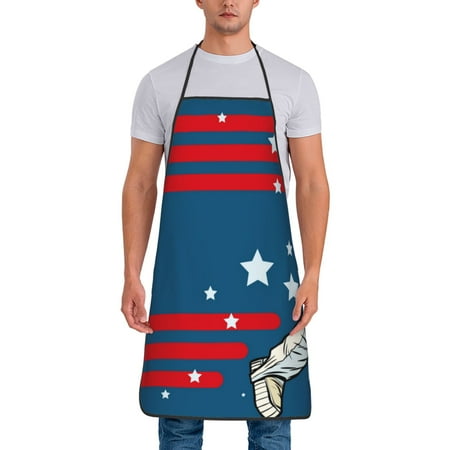

Tideii Astronaut Runs Forward for Tie-up Apron Unisex Waterproof and Stain-Resistant Bib Apron for Kitchen Garden Painting