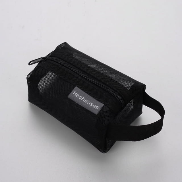 Monedero de malla cuadrada tridimensional de nailon simple, estuche para llaves de gran capacidad, bolso para tarjetas, monedero, bolsa de almacenamiento transparente