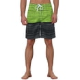 thumbnail image 5 of Lars Amadeus Men's Color Block Stripes Pattern Drawstring Waist Swimwear Shorts, 5 of 5