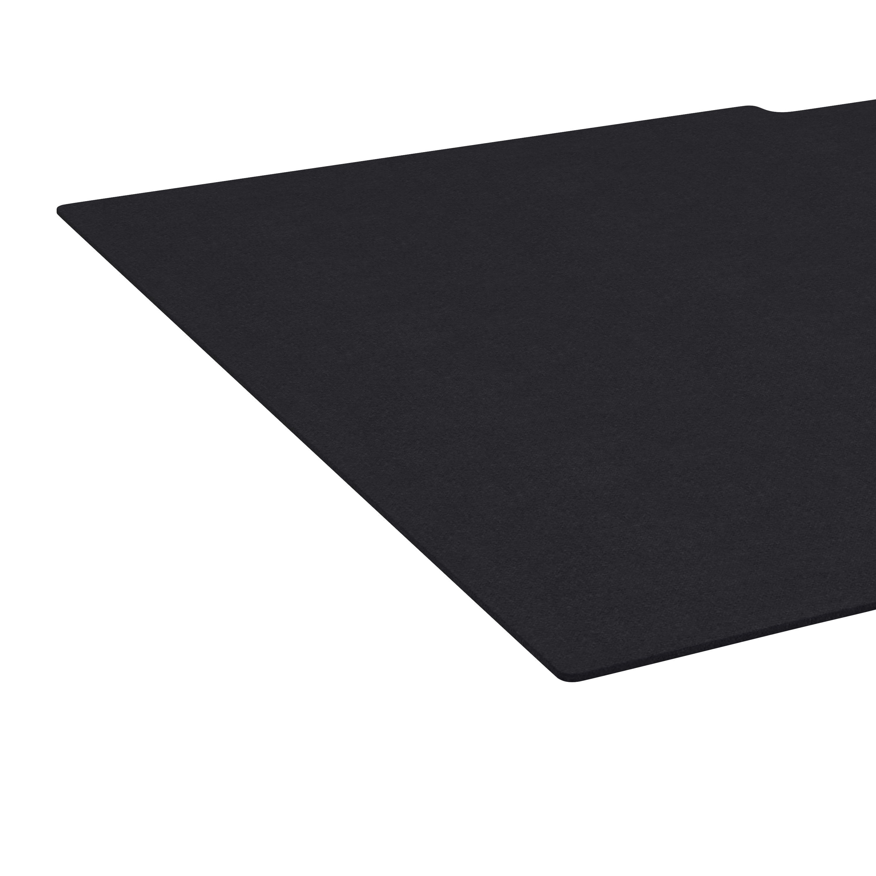 BizChair Black Mega Size Extended Gaming Mouse Pad with Anti-Slip Rubber Base & Micro Weave Top, Large Home Office Desk Mat, 45.75"W x 23.75"D x .125"H