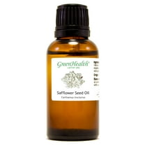 GreenHealth Safflower Seed Carrier Oil 1 fl oz Amber Glass Bottle with Euro Dropper