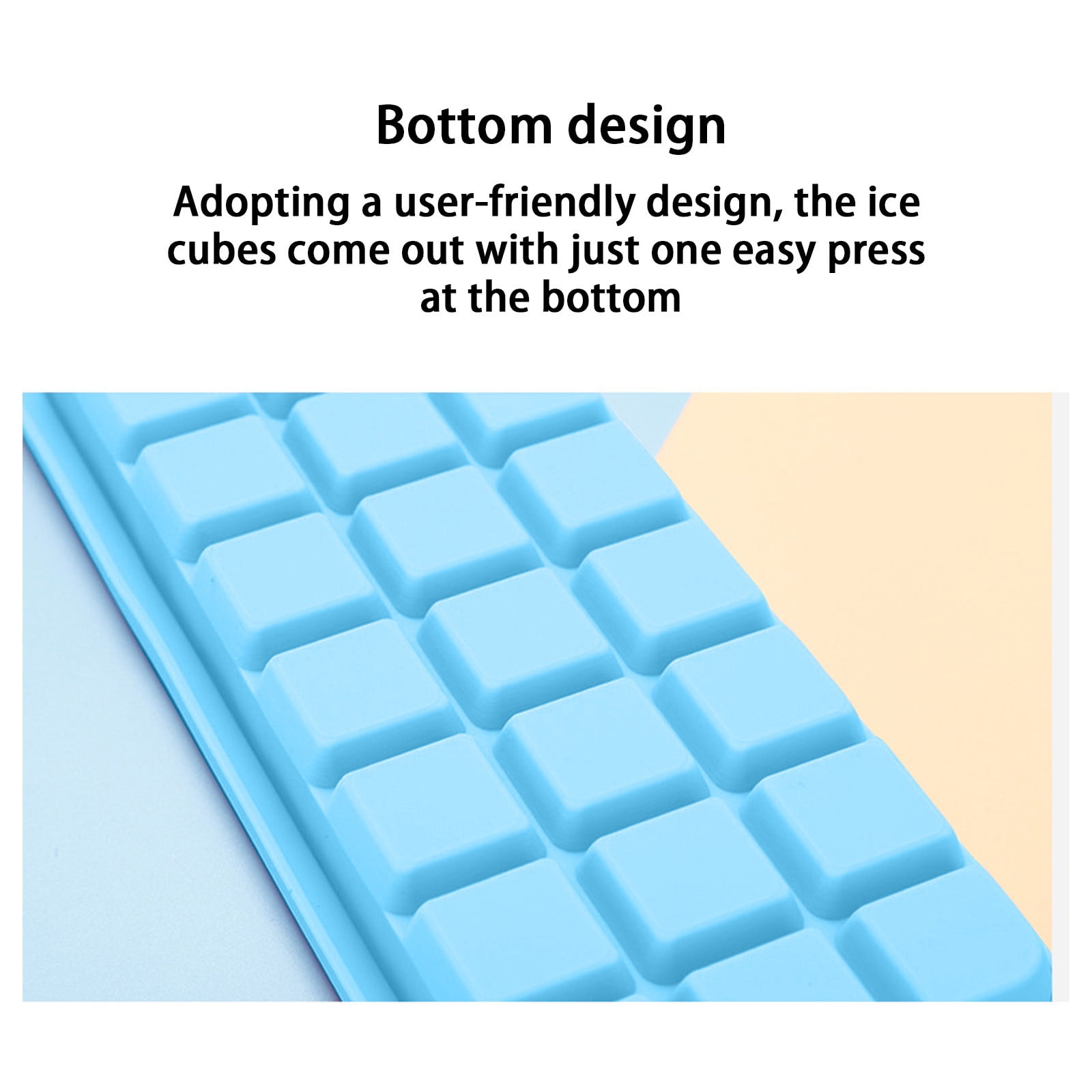 JilgTeok 4 Packs 36-Ice Block Tray with Lid, Large Capacity Easy Press Ice Cube Maker for Freezer, BPA Free Plastic Ice Mold for Whiskey Cocktails Coffee, Dishwasher Safe