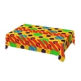 thumbnail image 1 of DouZhe Rectangulaire Tablecloth, Géométrique Jaune Tendance Fond Table Cloth pour Table à Manger de Cuisine, Couverture de Table en Polyester Imperméable de 72 x 54 Po, 1 of 6