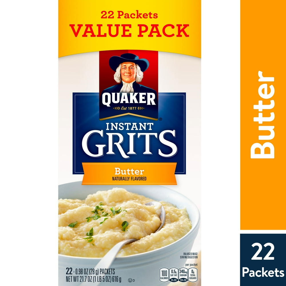 Quaker Instant Grits, Butter, Value Pack, 22 Packets