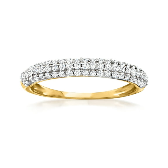 Ross-Simons 0.50 ct. t.w. Pave Diamond Ring in 14kt Yellow Gold, Women's, Adult