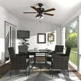 thumbnail image 3 of Set of 4 Patio Chairs Outdoor Wicker / Rattan Dining Chairs Black, 3 of 7