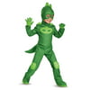 Gekko Deluxe Toddler PJ Masks Costume, Medium/3T-4T, Product Includes: Jumpsuit with attached boot covers, detachable tail, pair of gloves & soft.., By Disguise